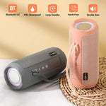 T&G TG227 Altifalante de Música Bluetooth Portátil para Exterior à Prova de Água com LED Suporta FM / TF / USB