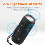 T&G TG227 Altifalante de Música Bluetooth Portátil para Exterior à Prova de Água com LED Suporta FM / TF / USB