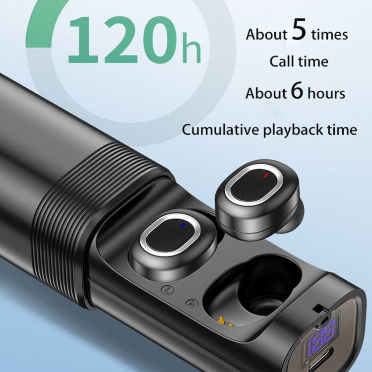 Auriculares Bluetooth T&G TG909 TWS Mini In-ear Estéreo de Canal Duplo com Ecrã LED