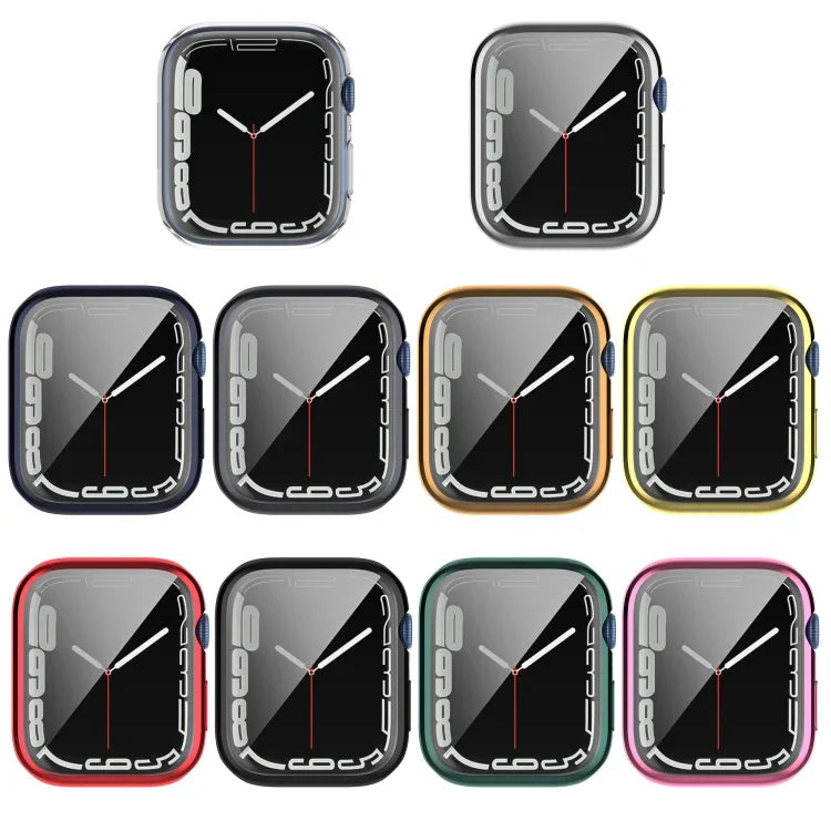 Capa Protetora Completa TPU Antichoque com Filme Protetor, Para Apple Watch Series 9 / 8 / 7 45mm, Para Apple Watch Series 9 / 8 / 7 41mm