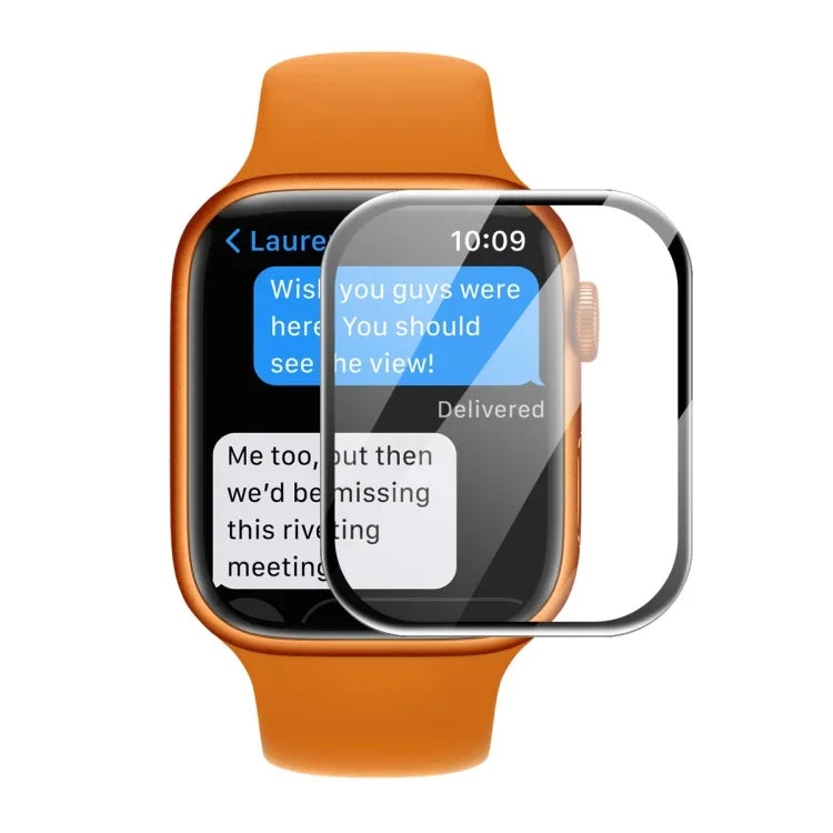 Película Protetora de Ecrã HD de Vidro Temperado Completo com Borda Curvada 3D ENKAY Hat-Prince para Apple Watch Série 9 / 8 / 7 41mm, 1 PC, 2 PCS, 5 PCS, 10 PCS