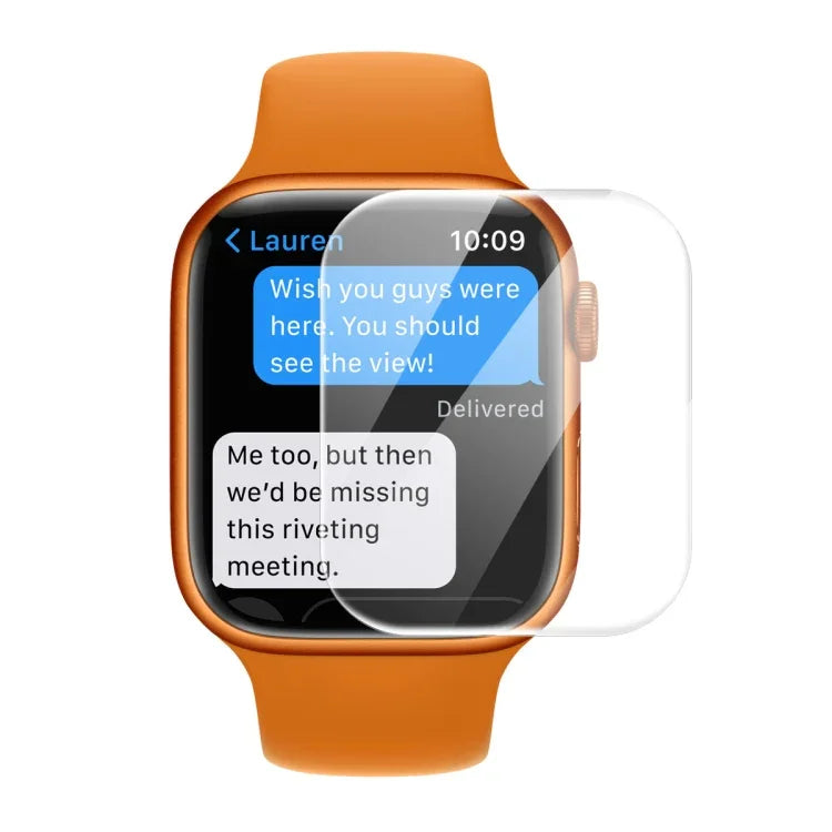 Película Protetora de Ecrã HD de Vidro Temperado Completo com Borda Curvada 3D ENKAY Hat-Prince para Apple Watch Série 9 / 8 / 7 45mm, 1 PC, 2 PCS, 5 PCS, 10 PCS