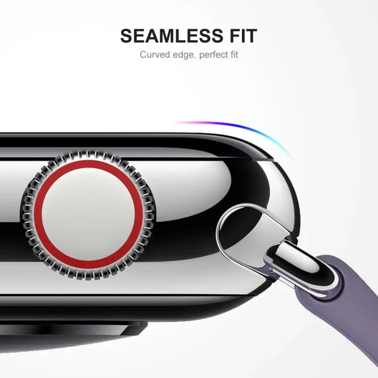 Película Protetora de Ecrã HD de Vidro Temperado Completo com Borda Curvada 3D ENKAY Hat-Prince para Apple Watch Série 9 / 8 / 7 45mm, 1 PC, 2 PCS, 5 PCS, 10 PCS