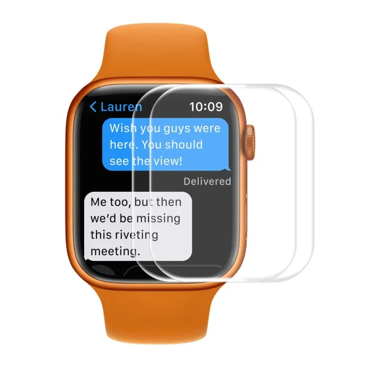 Película Protetora de Ecrã HD de Vidro Temperado Completo com Borda Curvada 3D ENKAY Hat-Prince para Apple Watch Série 9 / 8 / 7 45mm, 1 PC, 2 PCS, 5 PCS, 10 PCS