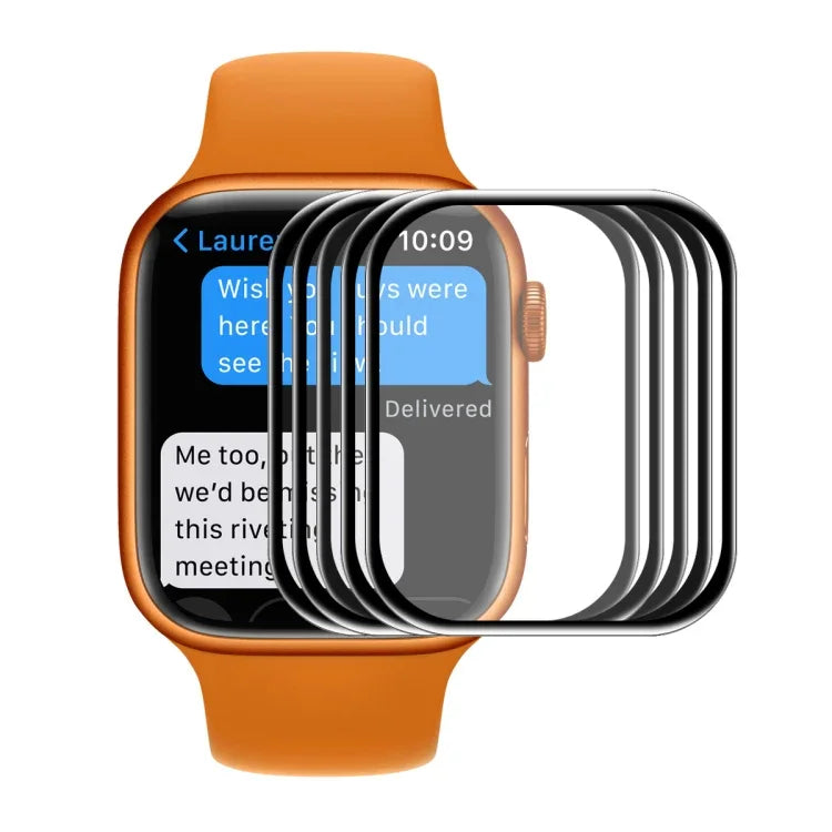Película Protetora de Ecrã HD de Vidro Temperado Completo com Borda Curvada 3D ENKAY Hat-Prince para Apple Watch Série 9 / 8 / 7 45mm, 1 PC, 2 PCS, 5 PCS, 10 PCS