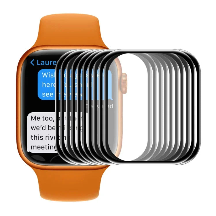 Película Protetora de Ecrã HD de Vidro Temperado Completo com Borda Curvada 3D ENKAY Hat-Prince para Apple Watch Série 9 / 8 / 7 45mm, 1 PC, 2 PCS, 5 PCS, 10 PCS