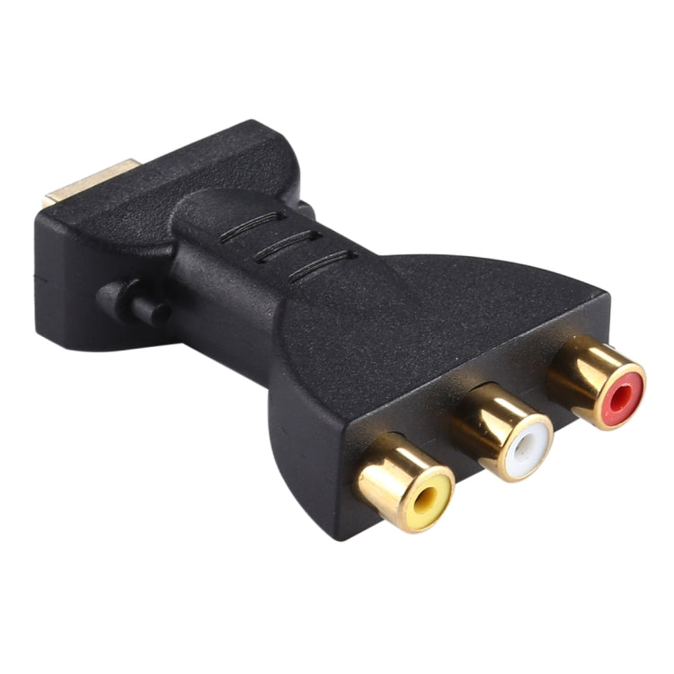 Adaptador AV Conversor Componente de Vídeo e Áudio HDMI Macho Dourado para 3 RCA RGB para DVD Projetor, HDMI