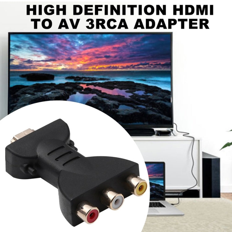 Adaptador AV Conversor Componente de Vídeo e Áudio HDMI Macho Dourado para 3 RCA RGB para DVD Projetor, HDMI