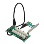 Placa Adaptadora PCIe para Dupla Slot PCI Cartão de Expansão USB 3.0
