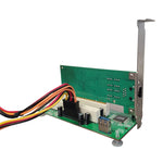 Placa Adaptadora PCIe para Dupla Slot PCI Cartão de Expansão USB 3.0