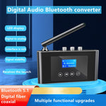 T38 Receptor e Transmissor Bluetooth 5.1 2 em 1 Conversor de Áudio Digital Óptico