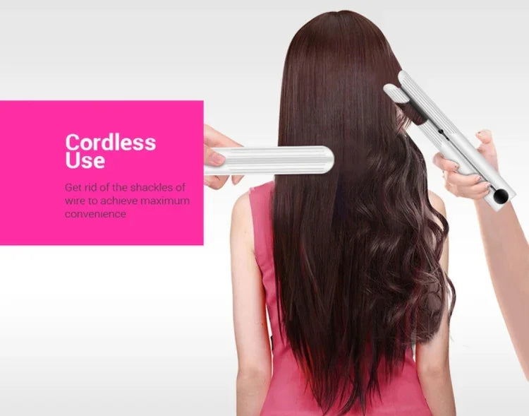 Alisador e Modelador de Cabelo Portátil Recarregável K-SKIN, Ferro Cerâmico, Ferramenta de Estilo Sem Fios com Temperatura Ajustável e Aquecimento Rápido