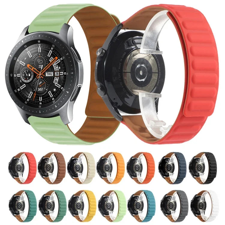 Correia magnética de silicone, para Samsung Galaxy Watch 3 41MM R850, para Samsung Galaxy Gear Sport, para Samsung Galaxy Watch Active
