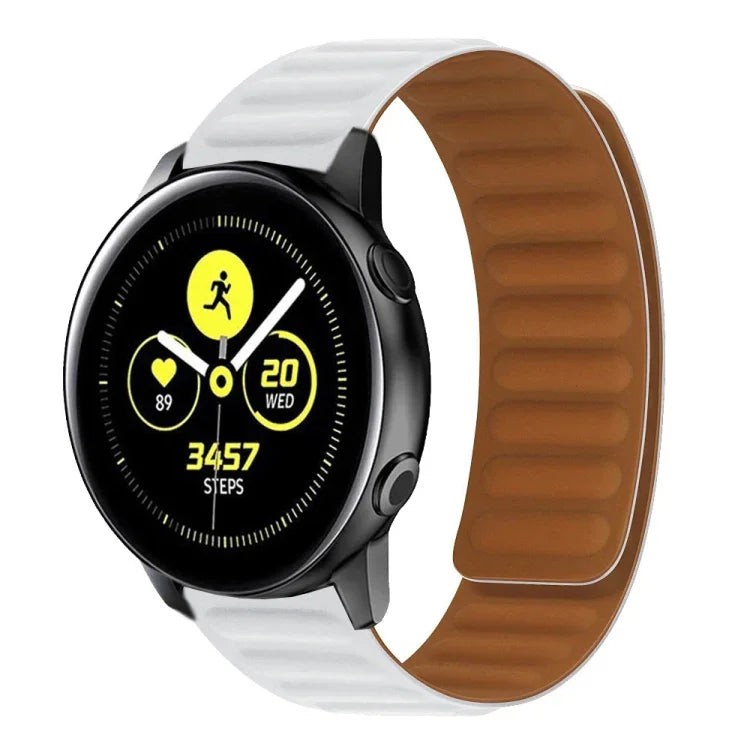 Correia magnética de silicone, para Samsung Galaxy Watch 3 41MM R850, para Samsung Galaxy Gear Sport, para Samsung Galaxy Watch Active