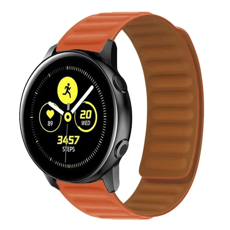 Correia magnética de silicone, para Samsung Galaxy Watch 3 41MM R850, para Samsung Galaxy Gear Sport, para Samsung Galaxy Watch Active