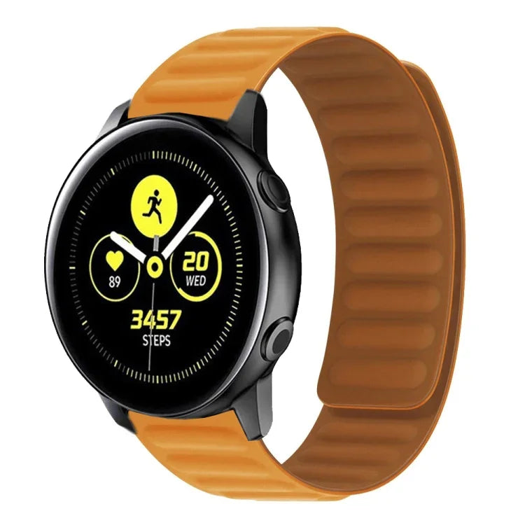 Correia magnética de silicone, para Samsung Galaxy Watch 3 41MM R850, para Samsung Galaxy Gear Sport, para Samsung Galaxy Watch Active