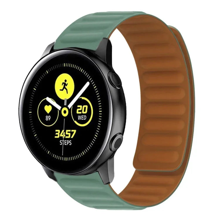 Correia magnética de silicone, para Samsung Galaxy Watch 3 41MM R850, para Samsung Galaxy Gear Sport, para Samsung Galaxy Watch Active