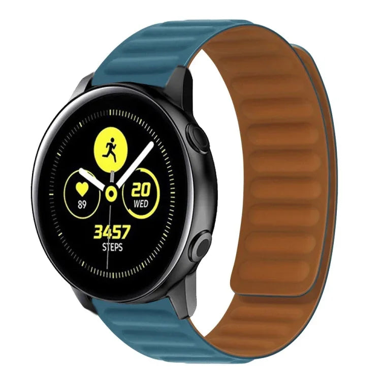 Correia magnética de silicone, para Samsung Galaxy Watch 3 41MM R850, para Samsung Galaxy Gear Sport, para Samsung Galaxy Watch Active