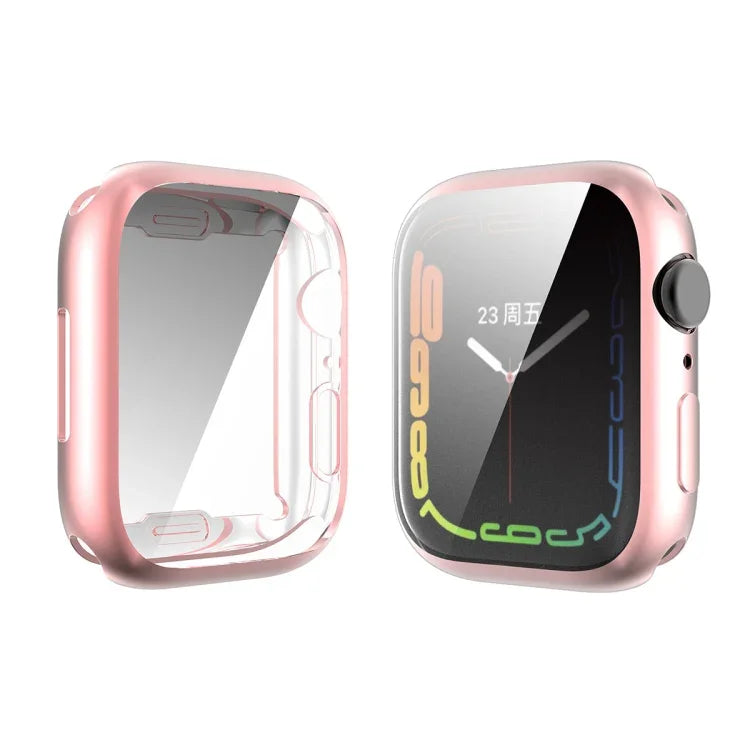 Capa TPU Electroplated ENKAY Hat-Prince, Para Apple Watch Série 9 / 8 / 7 41mm, Para Apple Watch Série 9 / 8 / 7 45mm