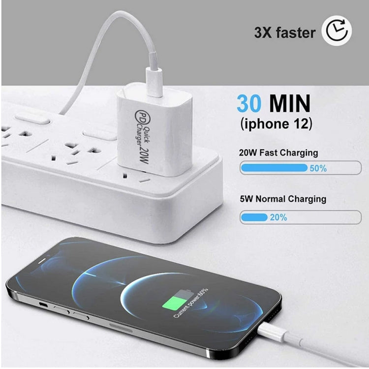 AU-20W Carregador de Viagem PD USB-C / Tipo-C para Telemóvel, Ficha AU, Ficha AU