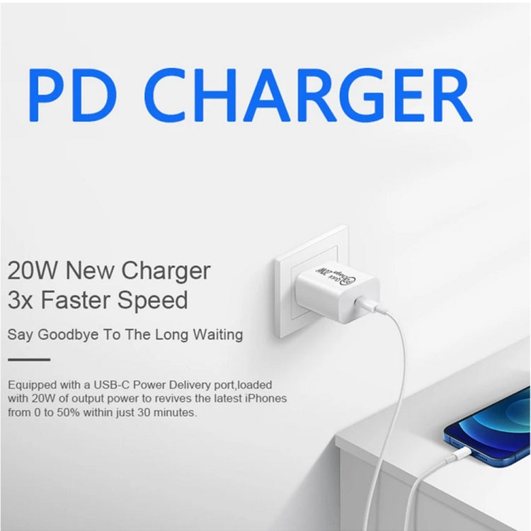 AU-20W Carregador de Viagem PD USB-C / Tipo-C para Telemóvel, Ficha AU, Ficha AU