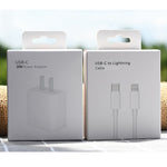 Carregador de Viagem AU-20W PD USB-C / Tipo-C com Cabo de Dados USB-C para 8 Pinos, Ficha Austrália, Ficha Austrália + Cabo PD 8 Pinos 1m, Ficha Austrália + Cabo PD 8 Pinos 2m