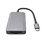 Adaptador HUB Leitor de Dados 5 em 1 com Cartões SD / TF / CF, Duas Portas USB3.0, Duplo USB3.0 + Cartões SD / TF / CF