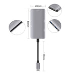 Adaptador HUB Leitor de Dados 5 em 1 com Cartões SD / TF / CF, Duas Portas USB3.0, Duplo USB3.0 + Cartões SD / TF / CF