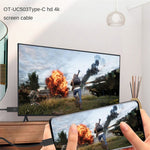 Cabo OT-UC503 USB Tipo C Macho para HDMI Macho 4K