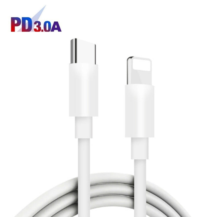 Carregador PD03 20W PD3.0 + QC3.0 USB com Cabo de Dados Tipo-C para 8 Pinos, Ficha UE, Ficha UE + Cabo Tipo-C para 8 Pinos