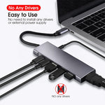 Adaptador HUB USB Tipo-C 9 em 1 para HDMI + USB3.0x3 + Tipo-C + PD + SD/TF + Áudio, HDMI + USB3.0x3 + Tipo-C + PD + SD/TF + Áudio para Tipo-C
