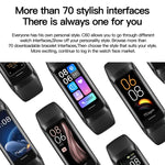 Pulseira Fitness Inteligente C60 IP67 à Prova de Água com Ecrã de 1,1 polegadas