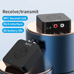Adaptador de Áudio RCA 3.5mm AUX Receptor e Transmissor Bluetooth 5.0 NFC BT-21, BT-21