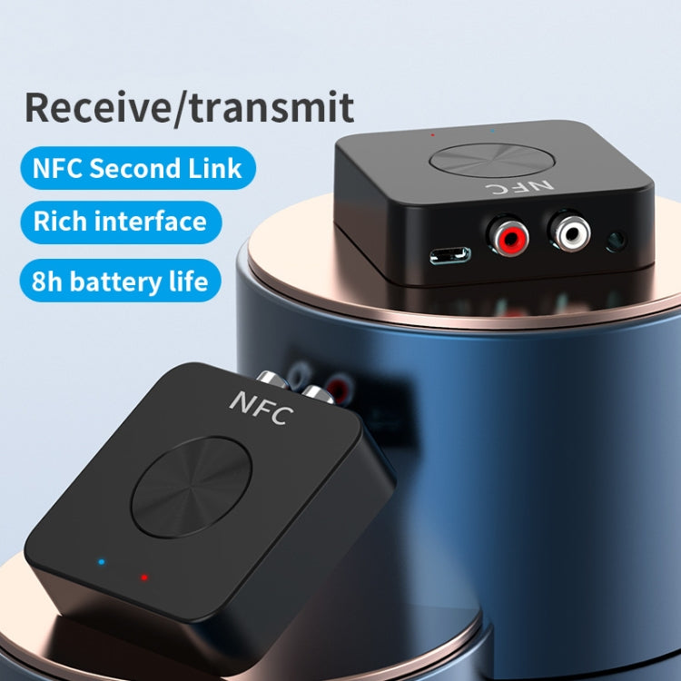 Adaptador de Áudio RCA 3.5mm AUX Receptor e Transmissor Bluetooth 5.0 NFC BT-21, BT-21