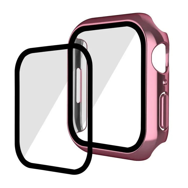 Capa 2 em 1 com Moldura PC + Vidro Temperado 9H ENKAY Hat-Prince, Para Apple Watch Série 8 / 7 41mm, Para Apple Watch Série 8 / 7 45mm