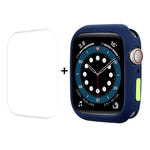 Capa TPU + Película Protetora de Ecrã PET de Cobertura Total ENKAY, Para Apple Watch Série 8 / 7 41mm, Para Apple Watch Série 8 / 7 45mm