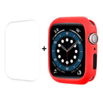 Capa TPU + Película Protetora de Ecrã PET de Cobertura Total ENKAY, Para Apple Watch Série 8 / 7 41mm, Para Apple Watch Série 8 / 7 45mm