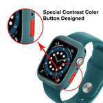 Capa TPU + Película Protetora de Ecrã PET de Cobertura Total ENKAY, Para Apple Watch Série 8 / 7 41mm, Para Apple Watch Série 8 / 7 45mm