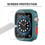 Capa TPU + Película Protetora de Ecrã PET de Cobertura Total ENKAY, Para Apple Watch Série 8 / 7 41mm, Para Apple Watch Série 8 / 7 45mm