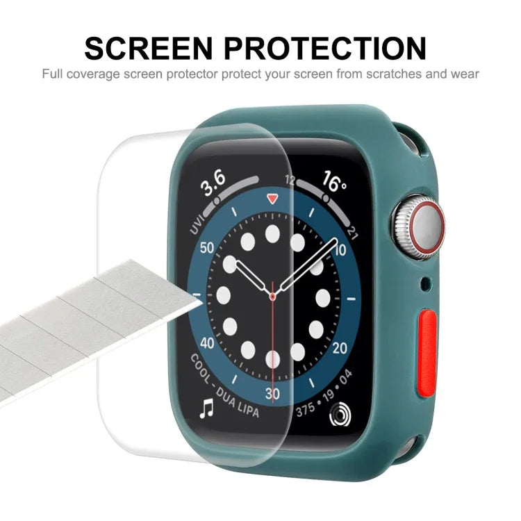 Capa TPU + Película Protetora de Ecrã PET de Cobertura Total ENKAY, Para Apple Watch Série 8 / 7 41mm, Para Apple Watch Série 8 / 7 45mm