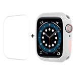 Capa TPU + Película Protetora de Ecrã PET de Cobertura Total ENKAY, Para Apple Watch Série 8 / 7 41mm, Para Apple Watch Série 8 / 7 45mm