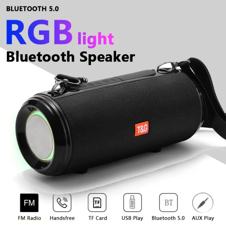 T&G TG537 Altifalante Bluetooth Portátil à Prova de Água com Luz RGB Suporta FM / Cartão TF