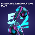 Auricular Bluetooth de Jogo G10 TWS 5.2 Binaural True Stereo com Controlo Tátil
