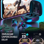 Auricular Bluetooth de Jogo G10 TWS 5.2 Binaural True Stereo com Controlo Tátil