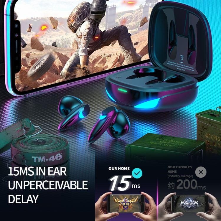 Auricular Bluetooth de Jogo G10 TWS 5.2 Binaural True Stereo com Controlo Tátil