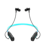 Auricular Bluetooth Sem Fios Estéreo JG4 com Colar e LED Intermitente