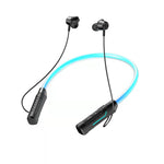 Auricular Bluetooth Sem Fios Estéreo JG4 com Colar e LED Intermitente