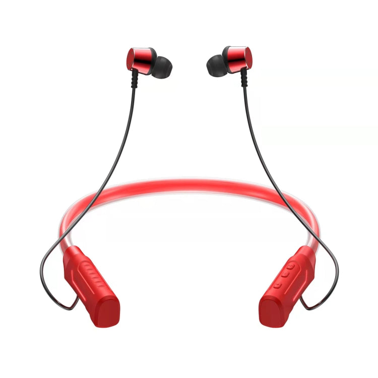 Auricular Bluetooth Sem Fios Estéreo JG4 com Colar e LED Intermitente