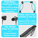 Auricular Bluetooth Sem Fios Estéreo JG4 com Colar e LED Intermitente