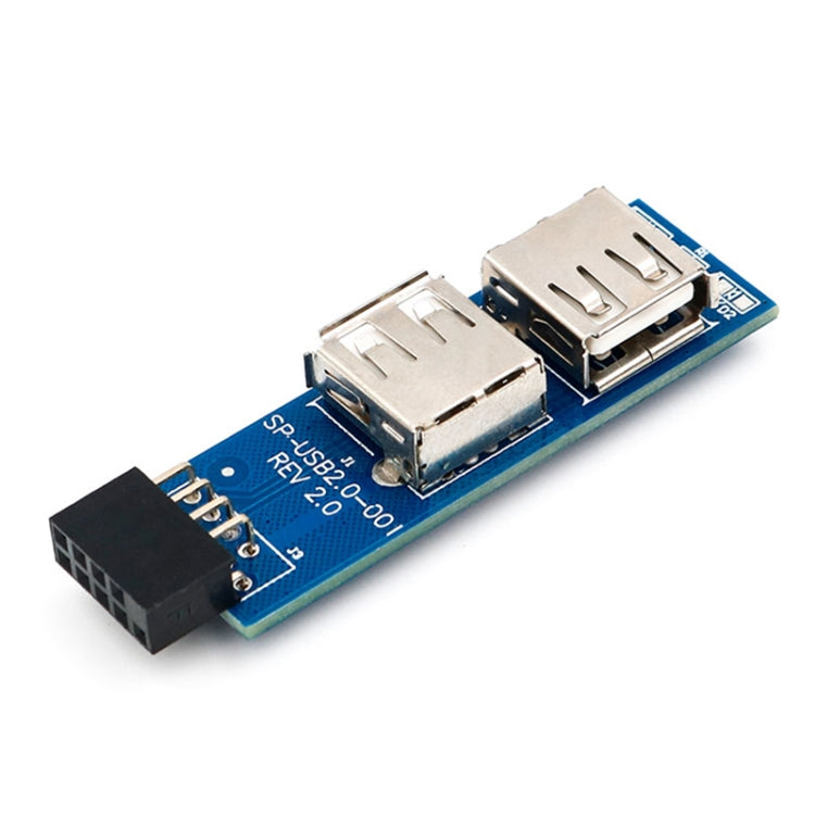 Conversor de 9 Pinos da Placa-mãe PC para 2 x USB 2.0 Fêmea para Dongle, Receptor de Rato Sem Fios